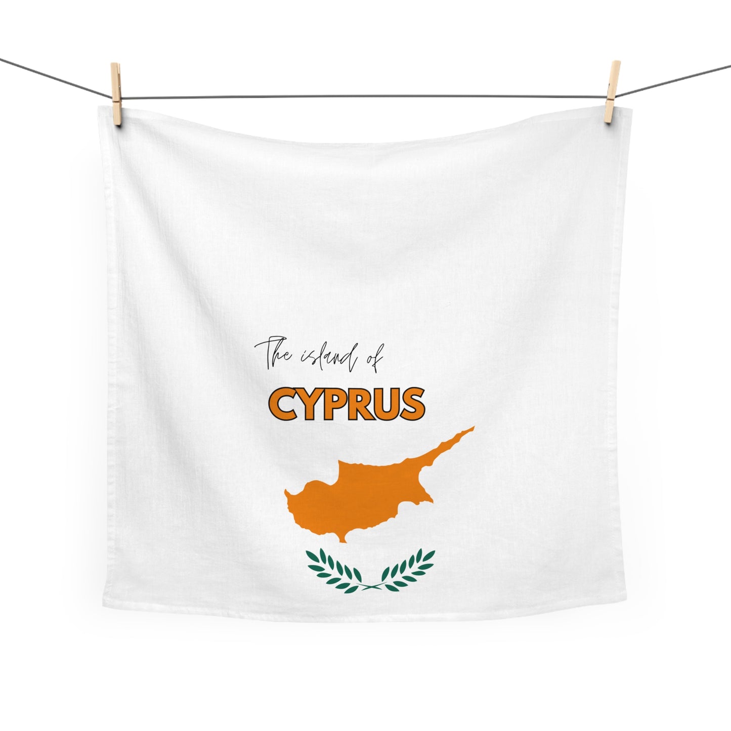 The Island of Cyprus Tea Towel