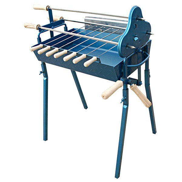 Charcoal Grill Cypriot Foukou Blue 50 Χ 32 x 60 cm