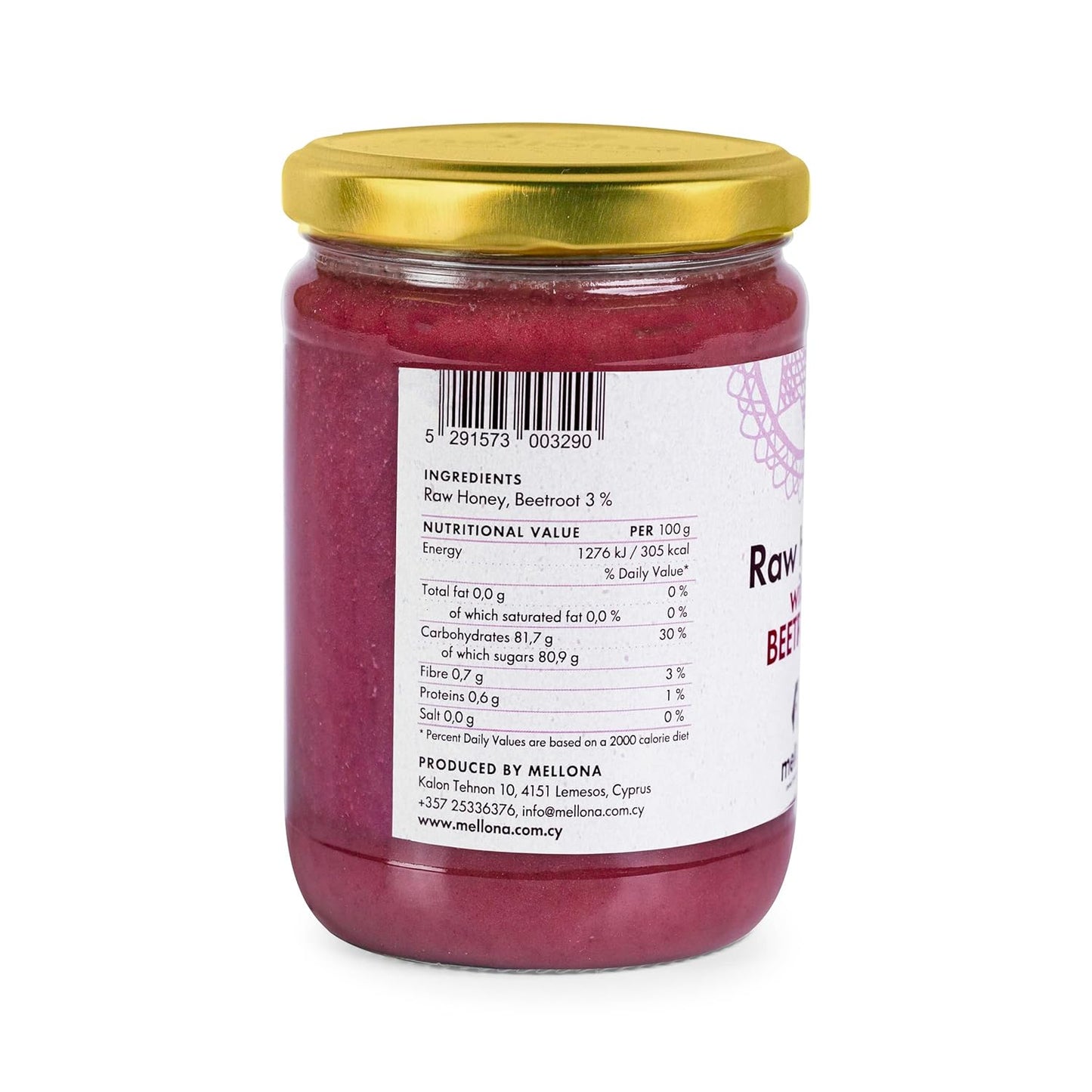 Mellona Raw honey with Beetroot 700 g